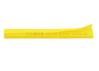 Individu jaune de couleur enveloppant gainer tressé fendu pour les fils électriques