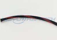 Manchon de câble tressé noir résistant à l'usure, douille de fil tressé qui respecte l'environnement