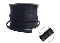 douille résistante à la chaleur de fil de 15mm, noir gainant tressé expansible pour la gestion de câble