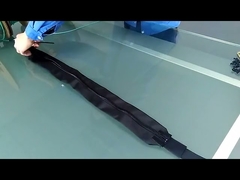 Couleur noire Fermeture à glissière câble Manche tressée Enveloppe haute résistance à l'abrasion