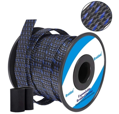 acheter Abrasion ignifuge de douille tressée expansible noire et bleue d'ANIMAL FAMILIER résistante fabrication en ligne
