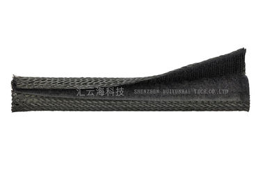 acheter Enveloppe de câble tressée par Velcro à fermeture automatique noir, capot de fils flexible de Velcro fabrication en ligne