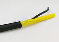 Individu enveloppant la gaine de câble tissée, gainer noir/de jaune de fil et câble