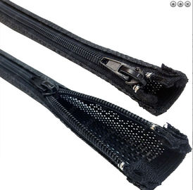 acheter Enveloppe tressée par manchon de câble noir flexible de tirette pour la protection de fil fabrication en ligne