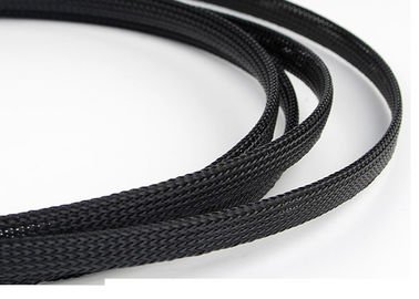 acheter Le fil tressé flexible expansible couvre les manchons de câbles résistants au feu de monofil de polyester fabrication en ligne