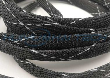 acheter Gainer tressé par gestion mélangée noire blanche de câble pour le harnais de câble flexible fabrication en ligne
