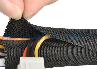 acheter Individu noir d'ANIMAL FAMILIER enveloppant gainer tressé fendu pour le harnais de gestion de câble fabrication en ligne