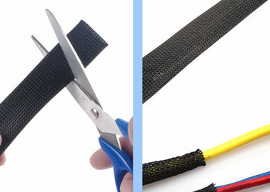 acheter Fil expansible de protection de capot de fils de câble gainant, coutume de métier à tisser de fil tressé fabrication en ligne