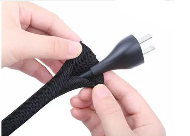 acheter Individu enveloppant le métier à tisser fendu de fil tressé, enrouler de polyester autour de noir de manchon de câble fabrication en ligne