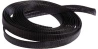 Manchon de câble tressé expansible 2.0mm de noir d'animal familier de flexibilité 80.0mm