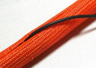 L'individu orange d'ANIMAL FAMILIER enveloppant gainer tressé fendu pour le fil arme la protection