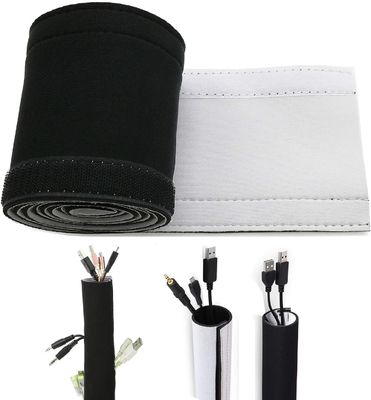 acheter L'enveloppe blanche noire de fil de Velcro facile installent la douille de gestion de câble du néoprène fabrication en ligne