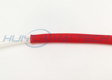 Gainer tressé électrique de couleur rouge de preuve de flamme pour le harnais de câble
