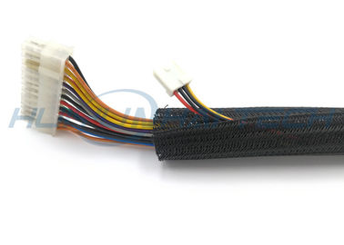Type ouvert douille de protection tressée fendue de câble, douille à hautes températures de fil