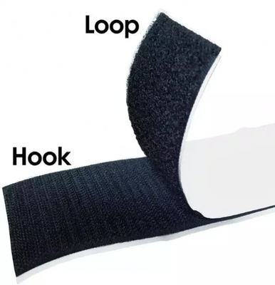 Crochet du petit pain VW-1 de bande de Velcro noir résistant et bande arrières collants de boucle